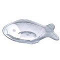 Fish Soap Dish w/Clear Head And Frosted Snow Body